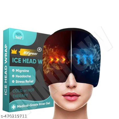 Migraine Relief Hat - Headache Relief Ice Cap with Gel Hot & Cold Therapy