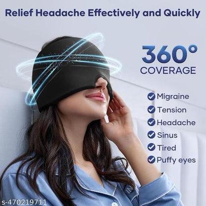 Migraine Relief Hat - Headache Relief Ice Cap with Gel Hot & Cold Therapy