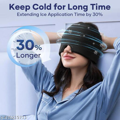 Migraine Relief Hat - Headache Relief Ice Cap with Gel Hot & Cold Therapy